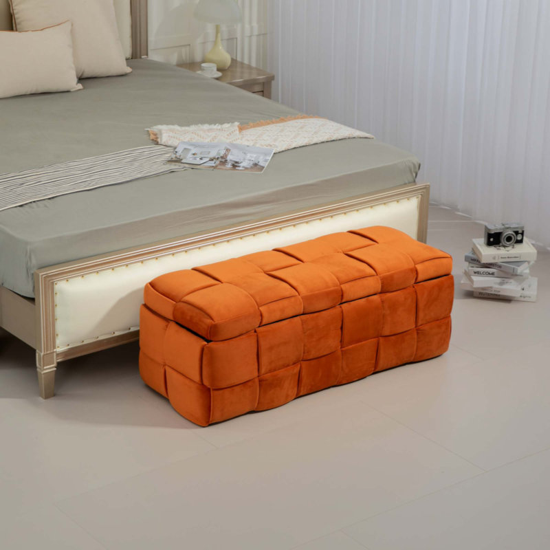 Orange ottoman bed sale